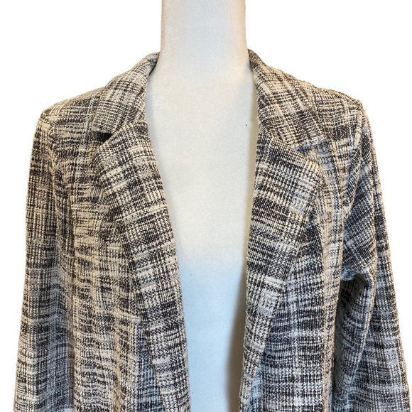 Melloday Textured Tweed Style Open Front Jacket - Picture 2 of 16